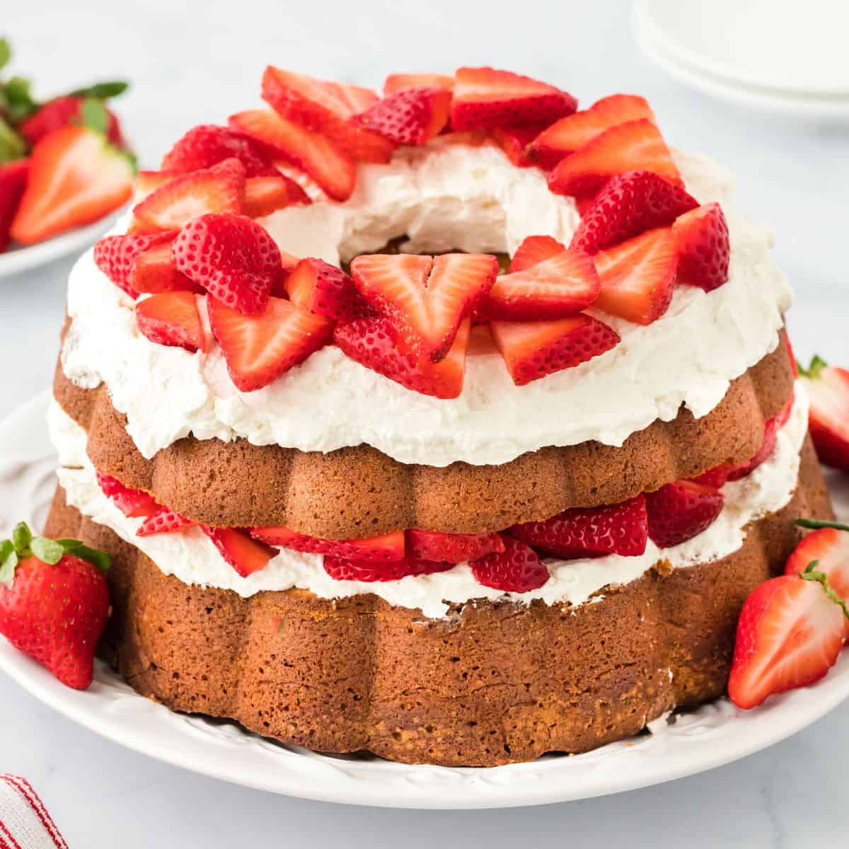 Strawberry pound cake, signature of Brittney at Cake by the Pound